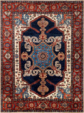 9x12 Ft Red Heriz Rug - Traditional Living Room Rug