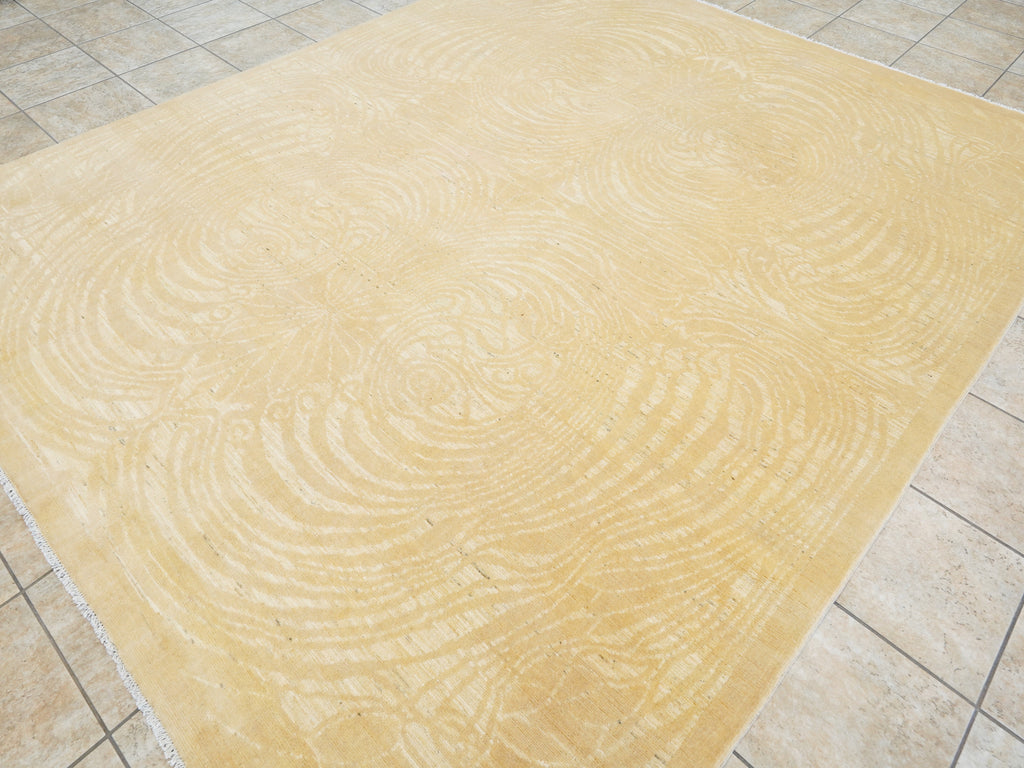 8x10 Ft Beige Gabbeh Rug - Large Neutral Tone-on-Tone Area Rug - Modern Subtle Pattern