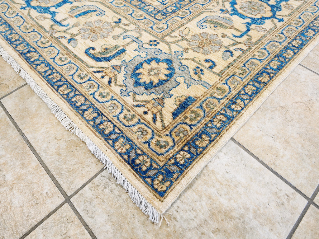 9x12 Ft Blue Ivory Bidjar Rug – Large Neutral Persian Style Area Rug
