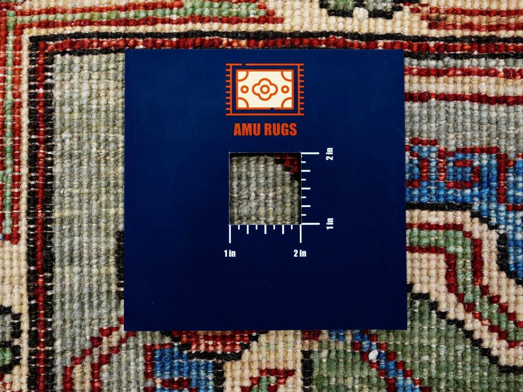 9x12 Green Serapi Rug – Traditional Living Room Rug - Floral Design