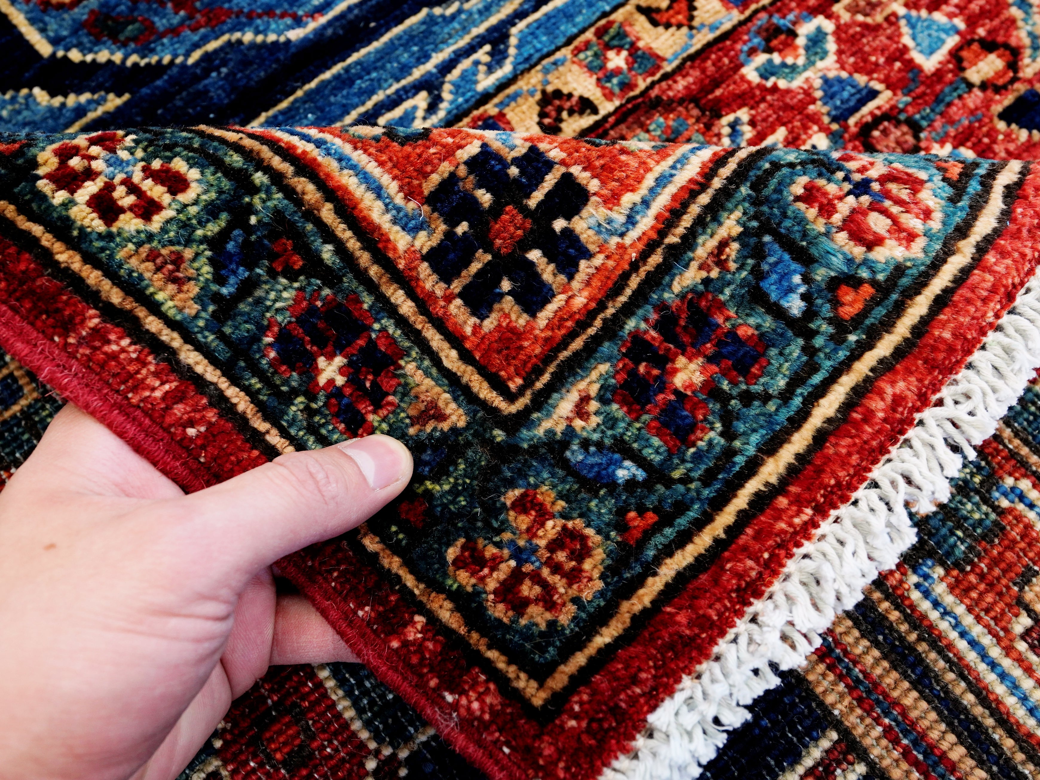 9x12 Ft Red Garden Rug - Afghan Oriental Area Rug - Floral Design