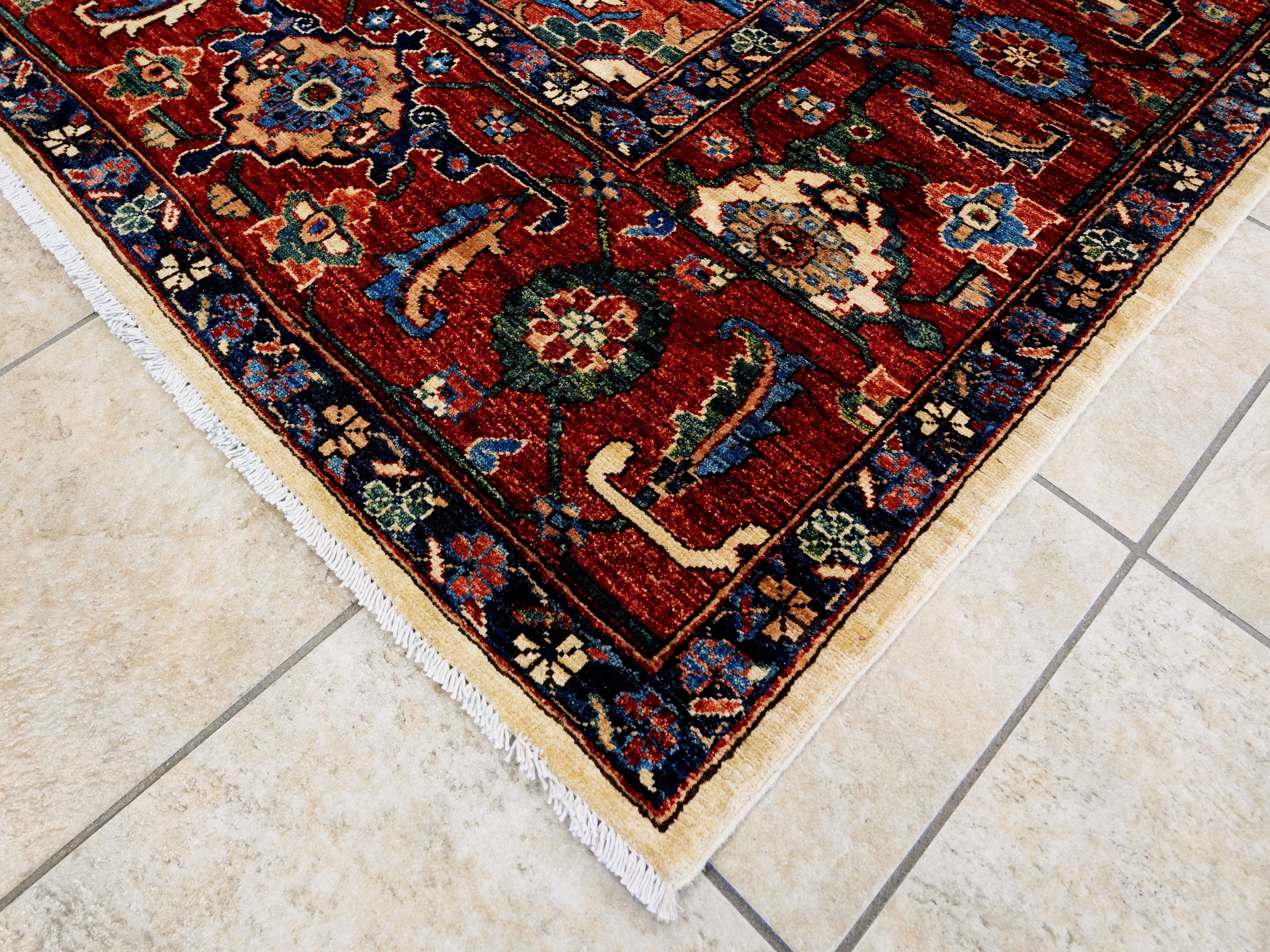 9x12 Ft Red Heriz Rug - Traditional Living Room Rug