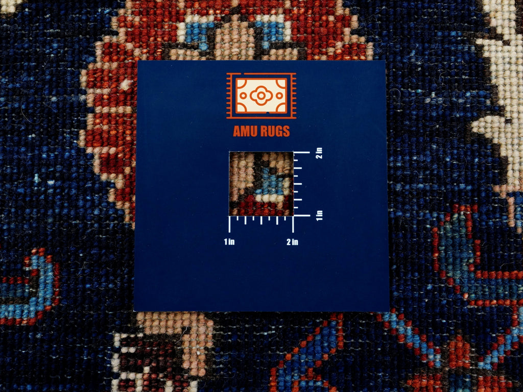 9x12 Ft Red Blue Heriz Rug - Traditional Living Room Rug