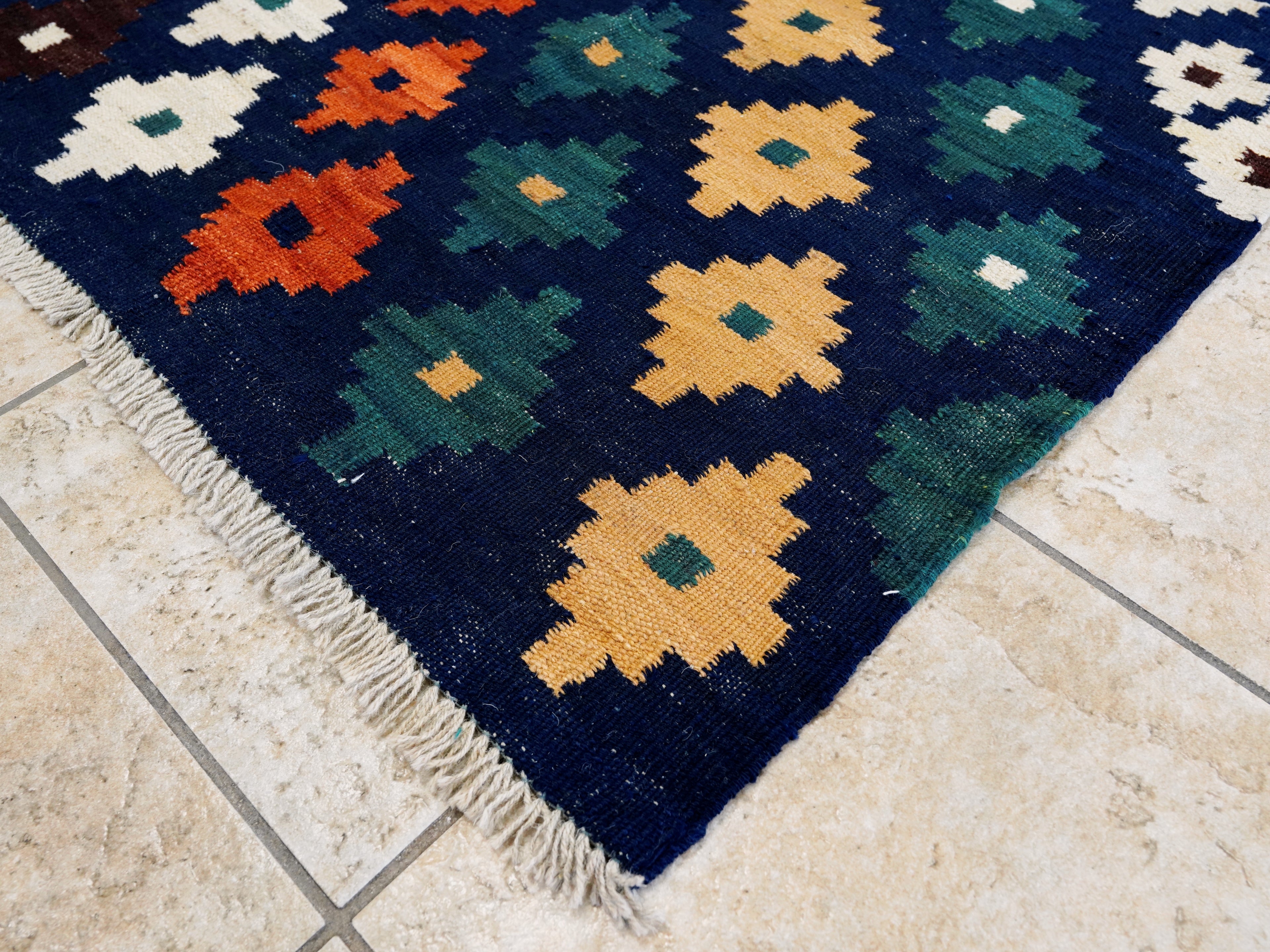 6x8 Ft Colorful Kilim Rug - Afghan Tribal Flat Weave