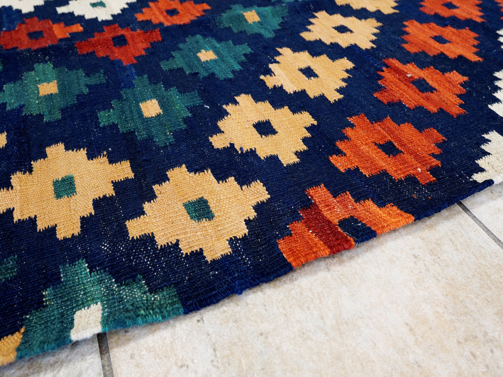 6x8 Ft Colorful Kilim Rug - Afghan Tribal Flat Weave
