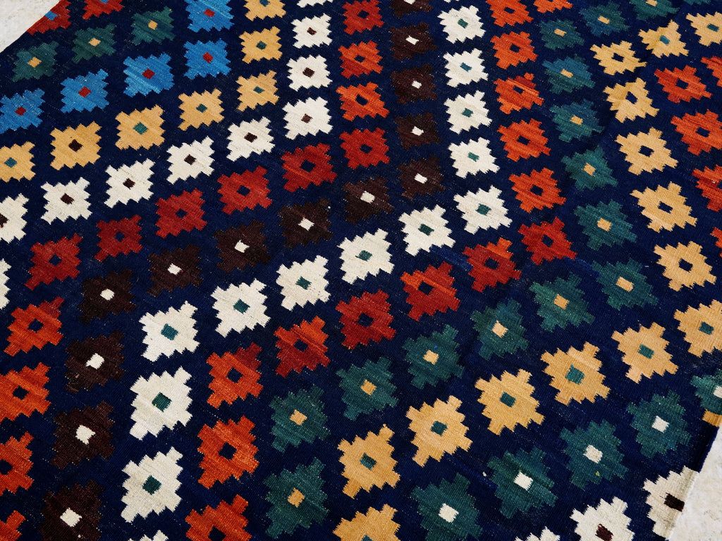 6x8 Ft Colorful Kilim Rug - Afghan Tribal Flat Weave