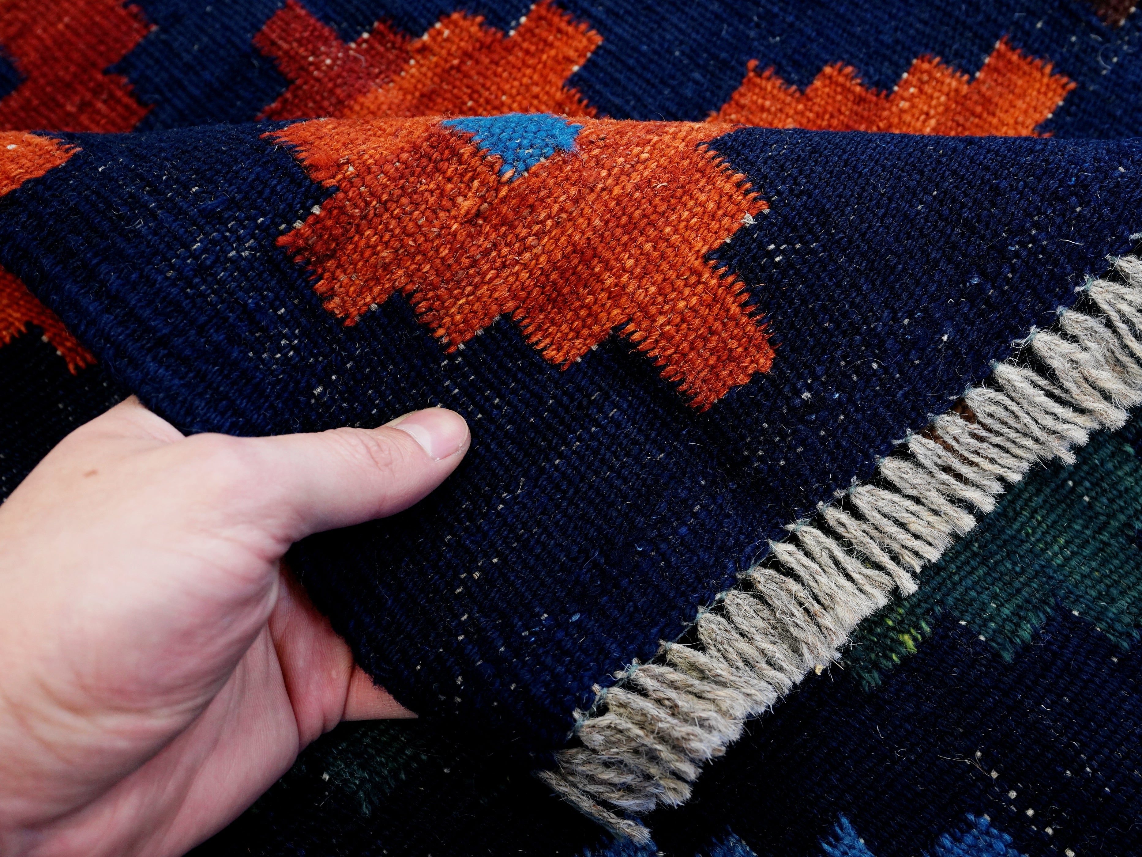 6x8 Ft Colorful Kilim Rug - Afghan Tribal Flat Weave
