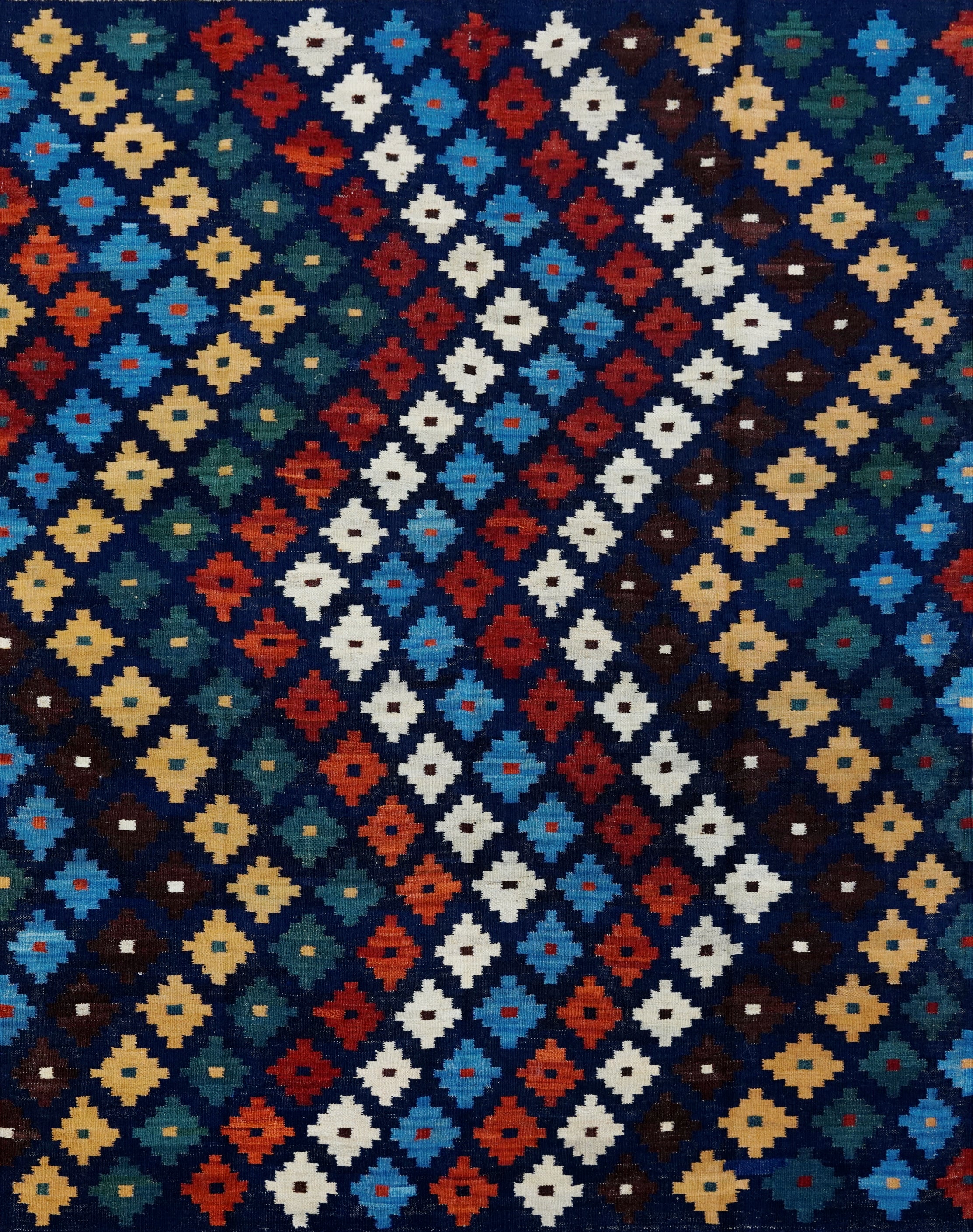 6x8 Ft Colorful Kilim Rug - Afghan Tribal Flat Weave