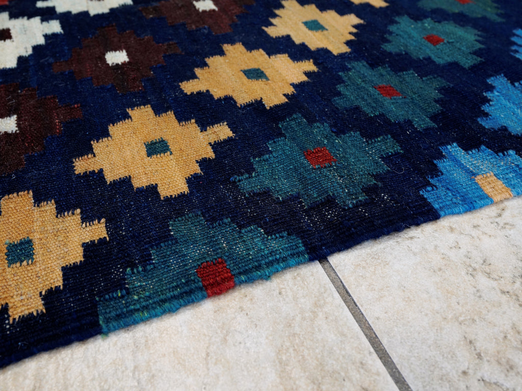 6x8 Ft Colorful Kilim Rug - Afghan Tribal Flat Weave