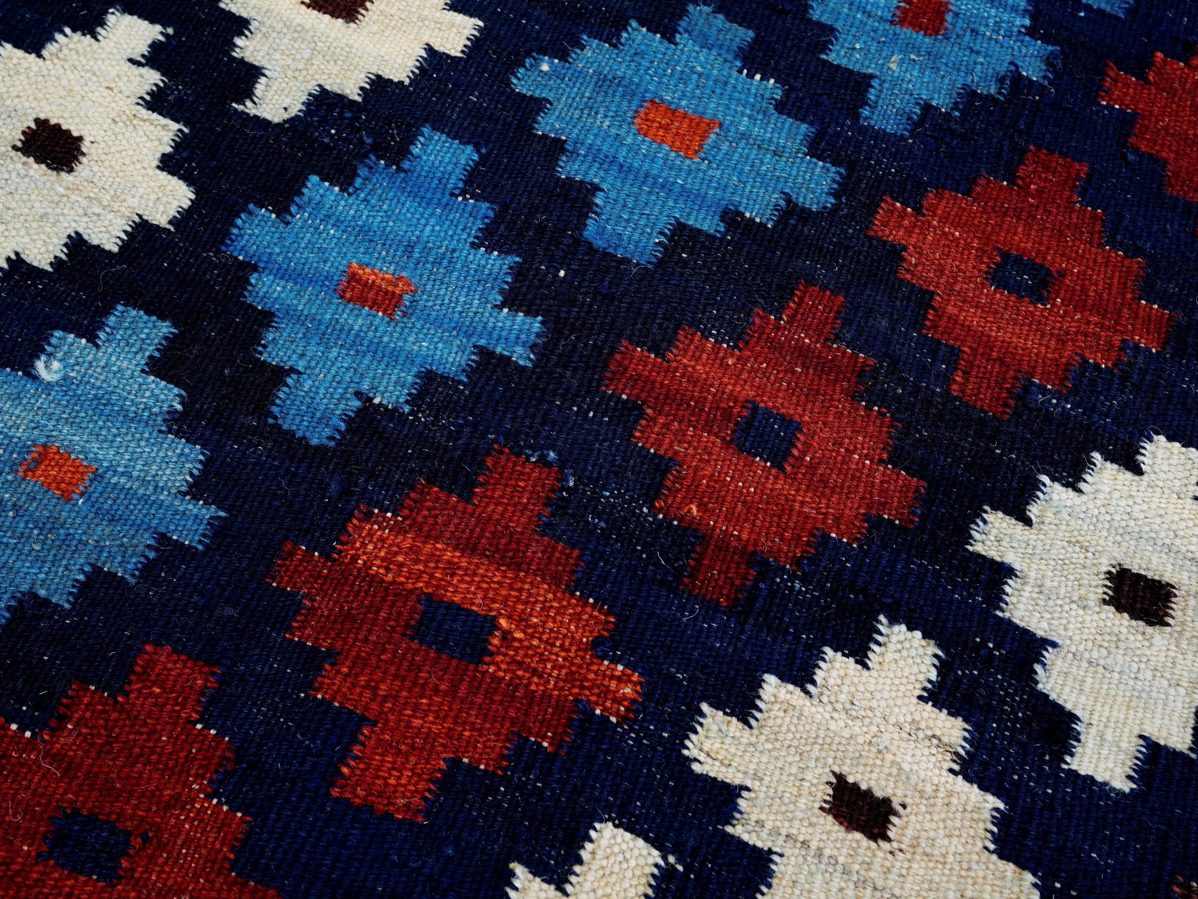 6x8 Ft Colorful Kilim Rug - Afghan Tribal Flat Weave