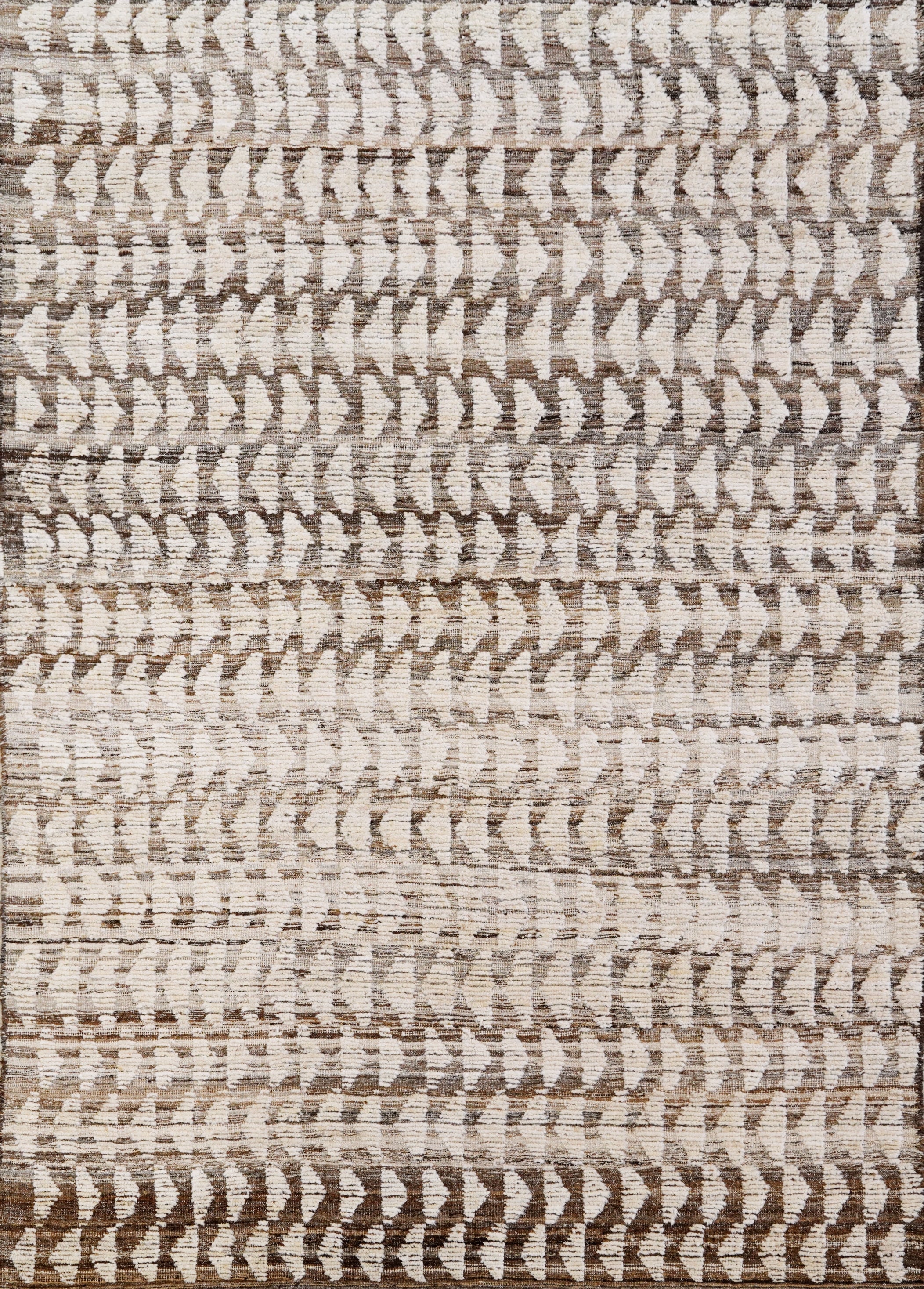 6x9 Ft Handmade Beige Moroccan Rug - Afghan Wool Rug