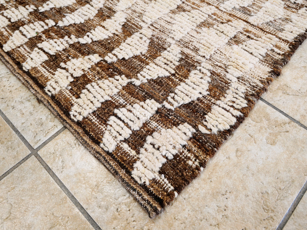 6x9 Ft Handmade Beige Moroccan Rug - Afghan Wool Rug