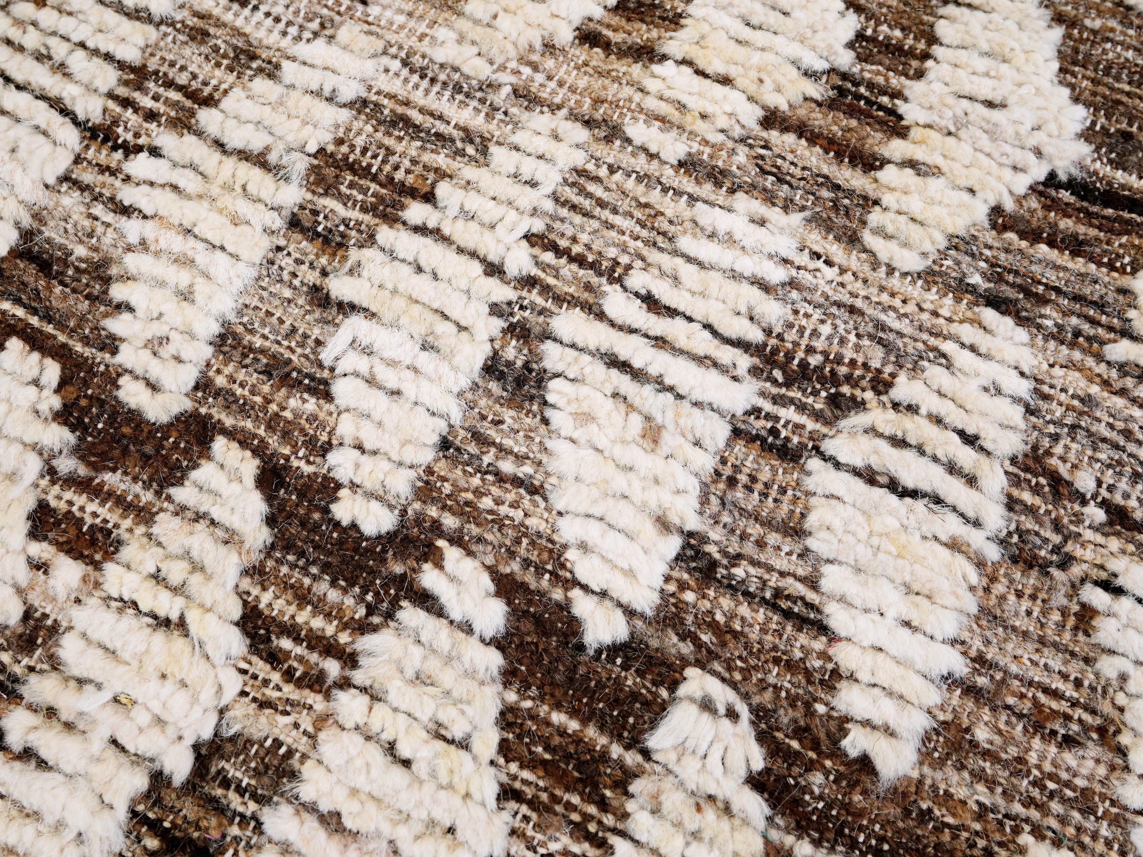 6x9 Ft Handmade Beige Moroccan Rug - Afghan Wool Rug