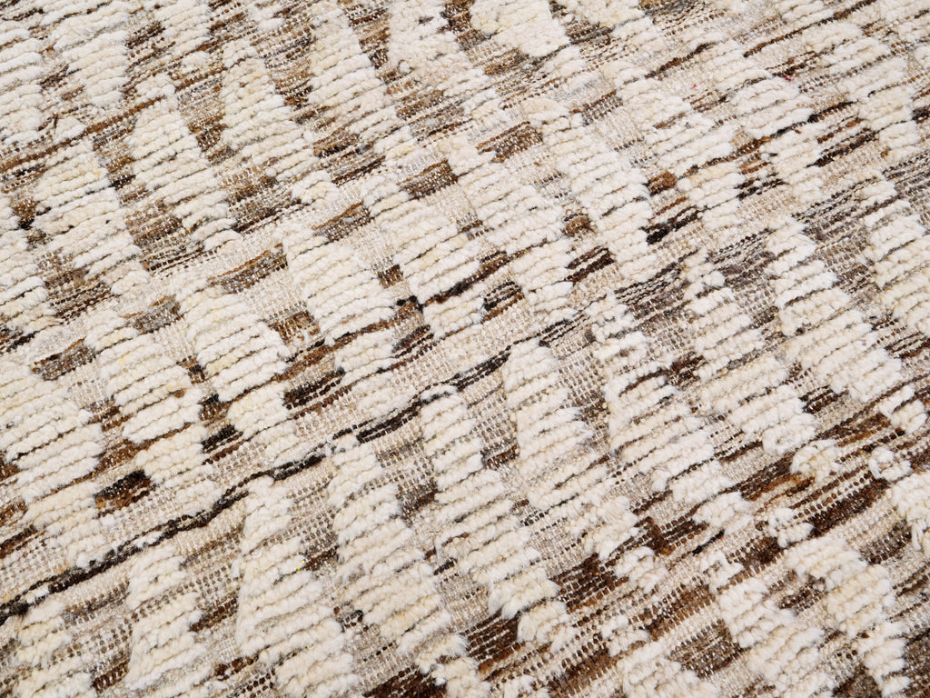 6x9 Ft Handmade Beige Moroccan Rug - Afghan Wool Rug