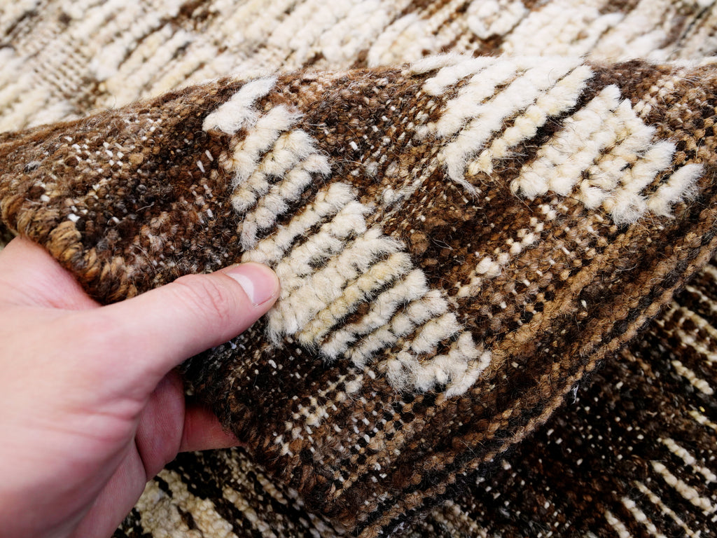 6x9 Ft Handmade Beige Moroccan Rug - Afghan Wool Rug