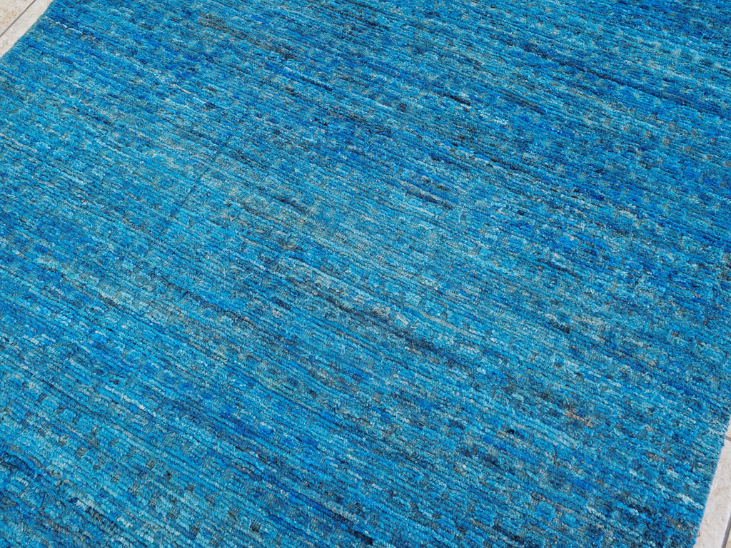 6x9 Ft Blue Moroccan Rug - Afghan Handmade Area Rug