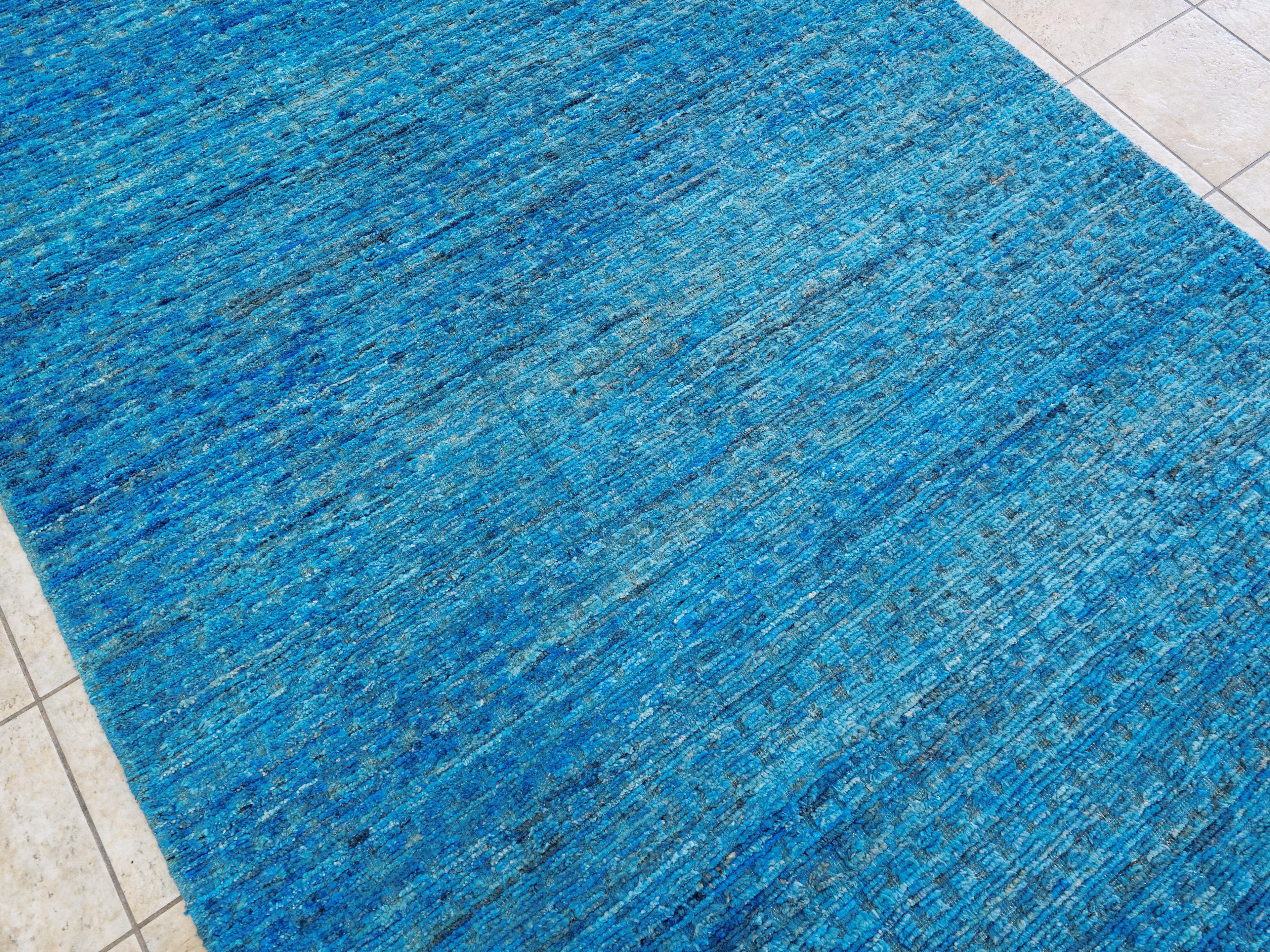 6x9 Ft Blue Moroccan Rug - Afghan Handmade Area Rug