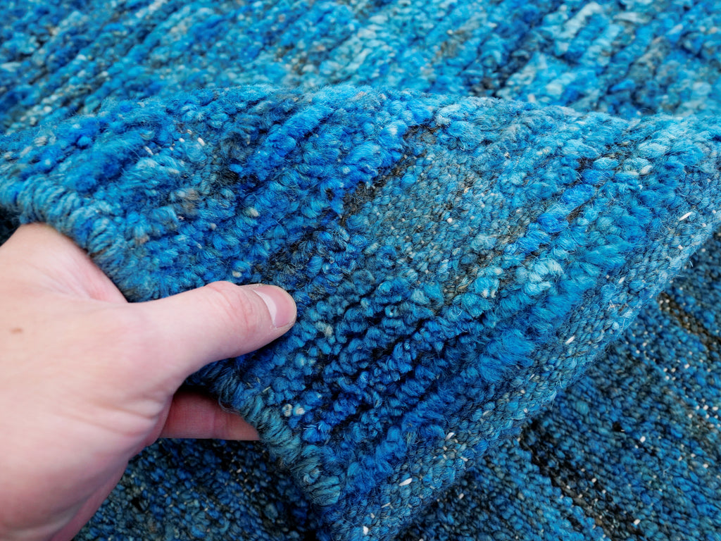 6x9 Ft Blue Moroccan Rug - Afghan Handmade Area Rug
