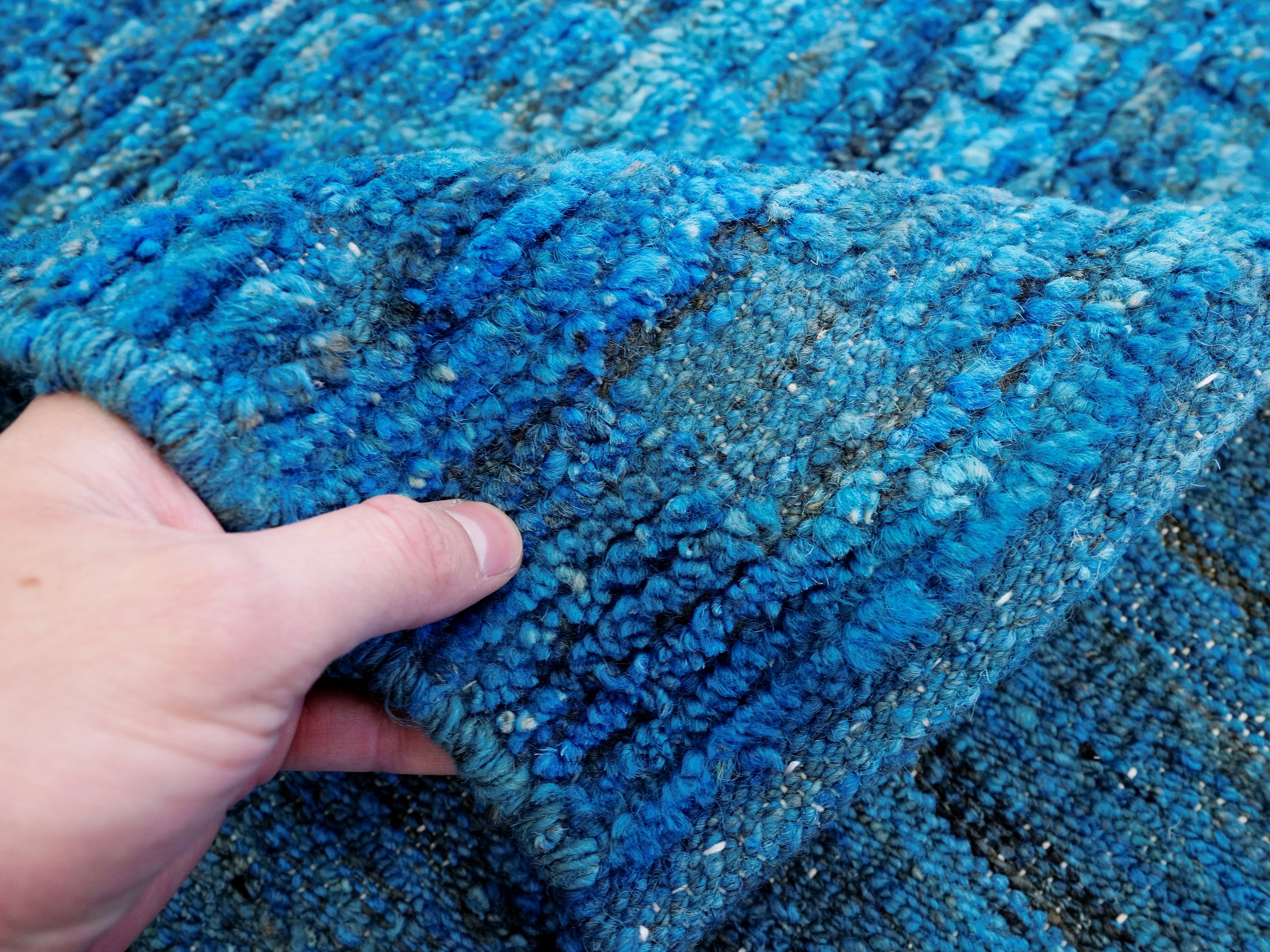 6x9 Ft Blue Moroccan Rug - Afghan Handmade Area Rug