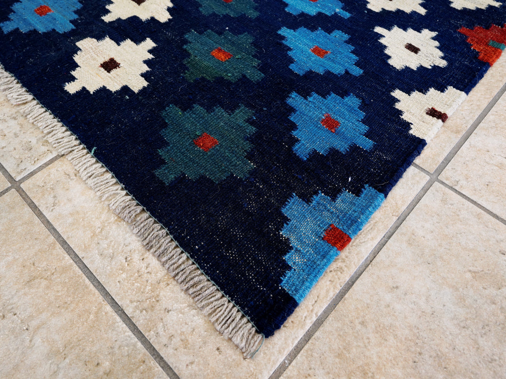 6x8 Ft Colorful Kilim Rug - Afghan Tribal Flat Weave