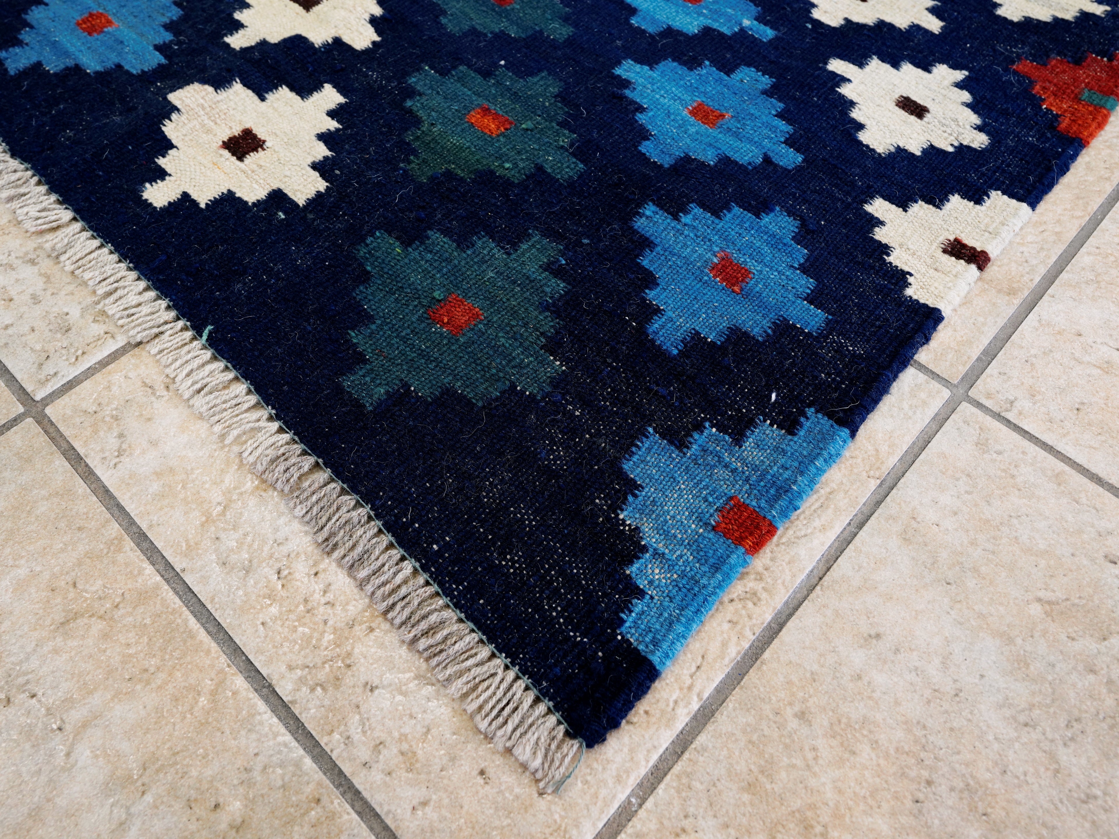 6x8 Ft Colorful Kilim Rug - Afghan Tribal Flat Weave