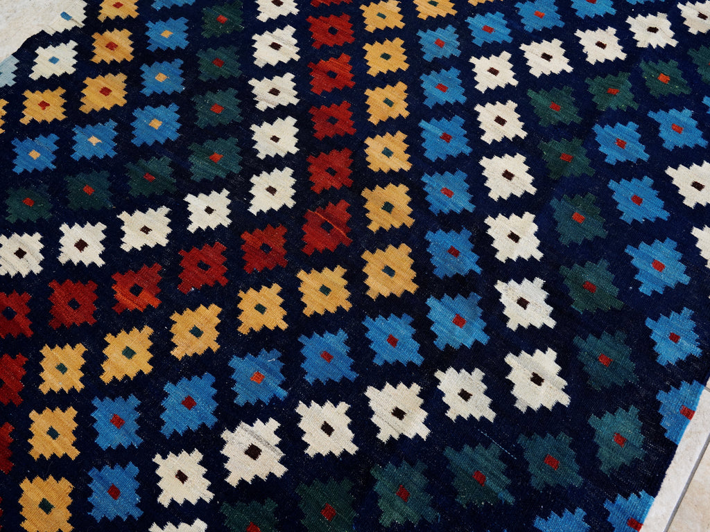 6x8 Ft Colorful Kilim Rug - Afghan Tribal Flat Weave