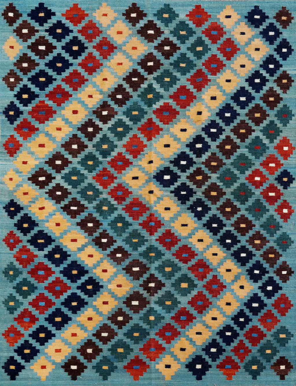 6x8 Ft Colorful Kilim Rug - Afghan Tribal Flat Weave