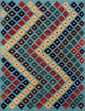 6x8 Ft Colorful Kilim Rug - Afghan Tribal Flat Weave