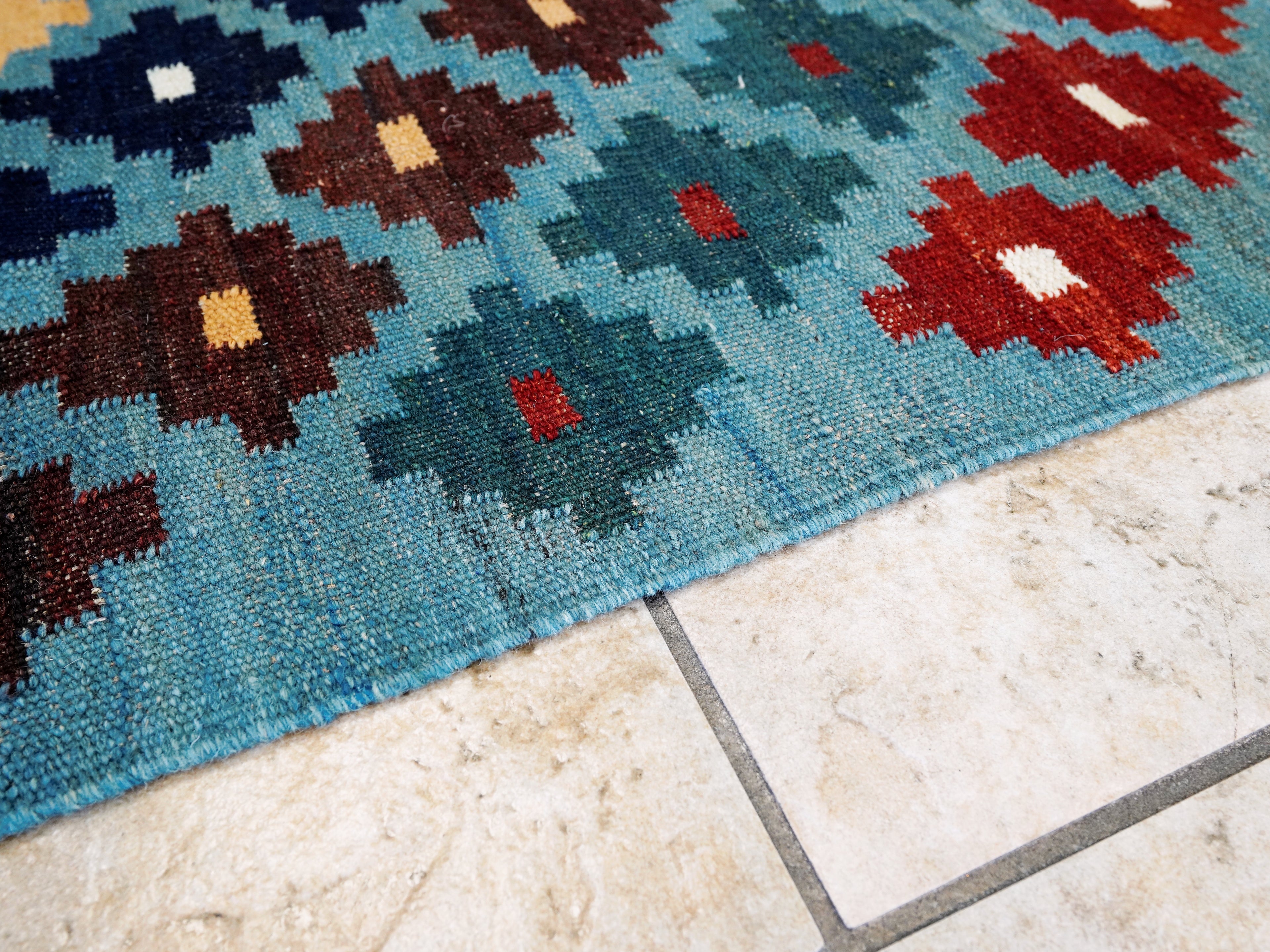 6x8 Ft Colorful Kilim Rug - Afghan Tribal Flat Weave