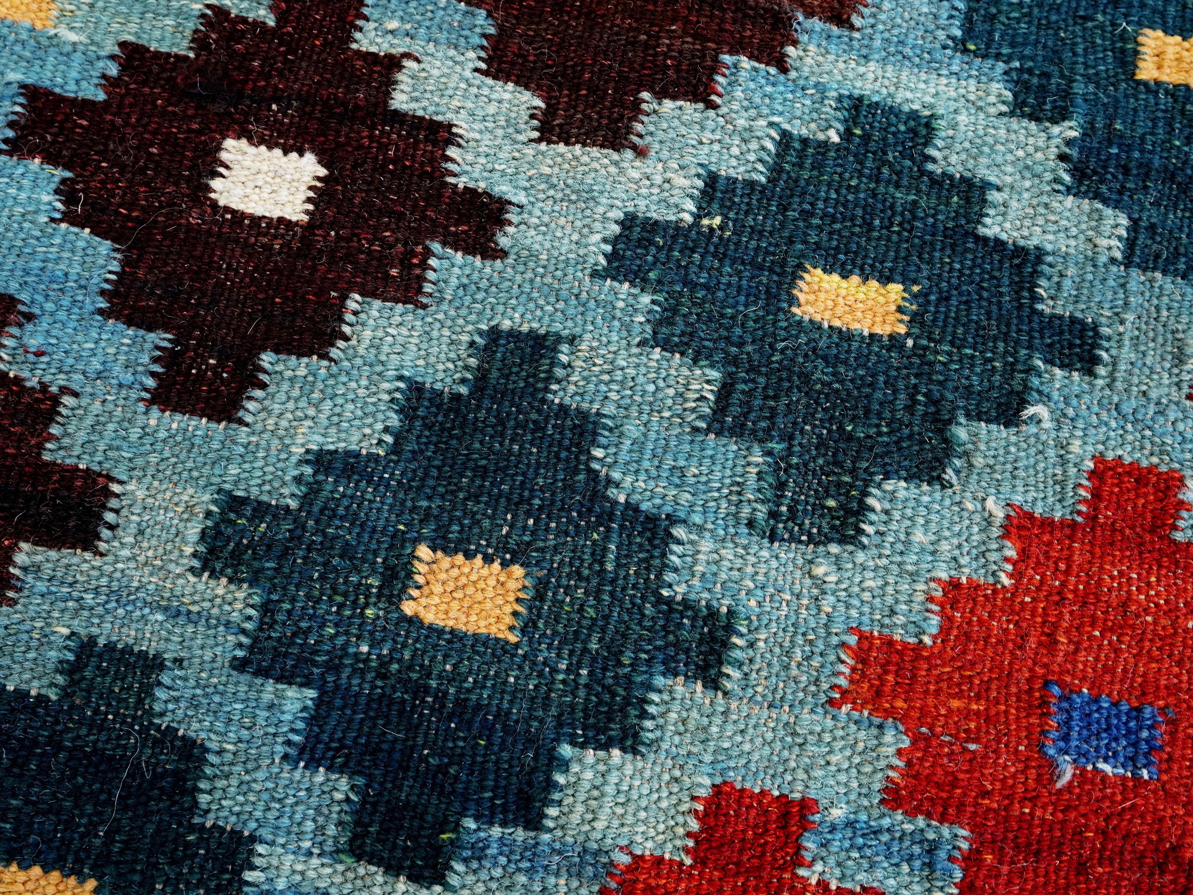 6x8 Ft Colorful Kilim Rug - Afghan Tribal Flat Weave
