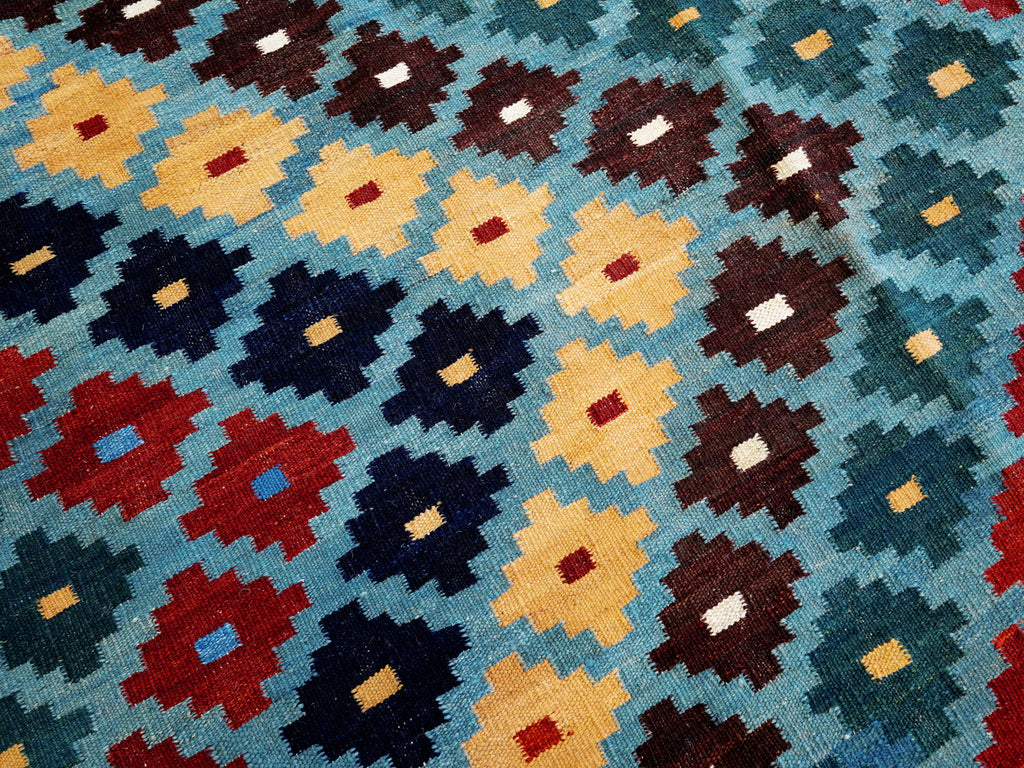 6x8 Ft Colorful Kilim Rug - Afghan Tribal Flat Weave
