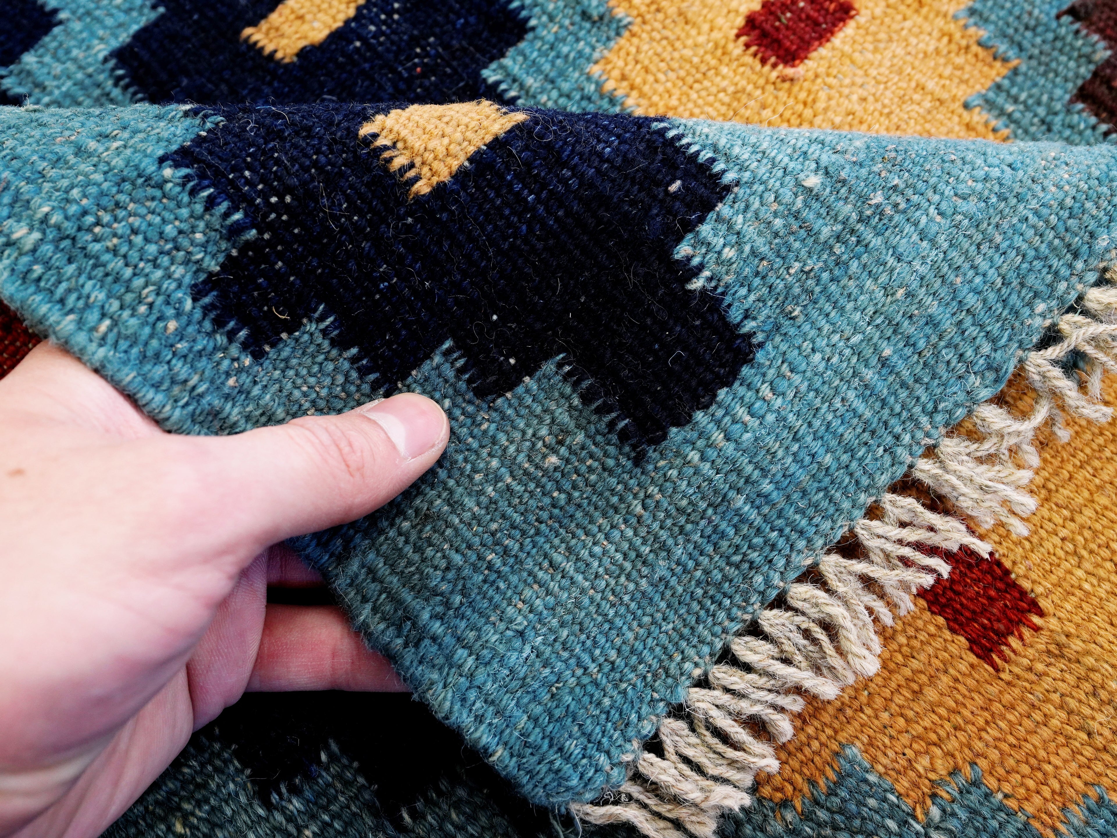 6x8 Ft Colorful Kilim Rug - Afghan Tribal Flat Weave