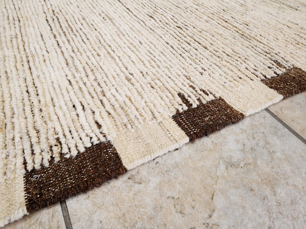 6x9 Ft Plain Beige Moroccan Rug - Afghan Wool Rug