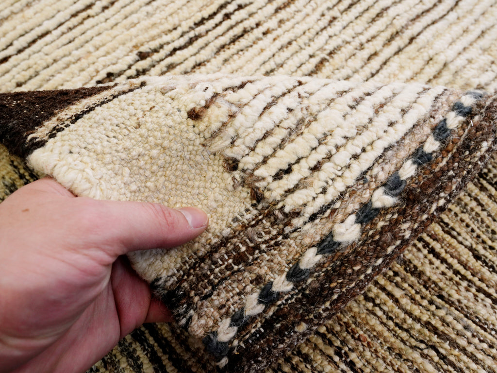 6x9 Ft Plain Beige Moroccan Rug - Afghan Wool Rug