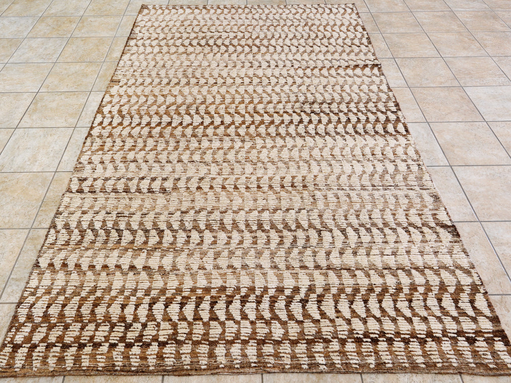 6x9 Ft Beige Moroccan Rug - Afghan Wool Rug