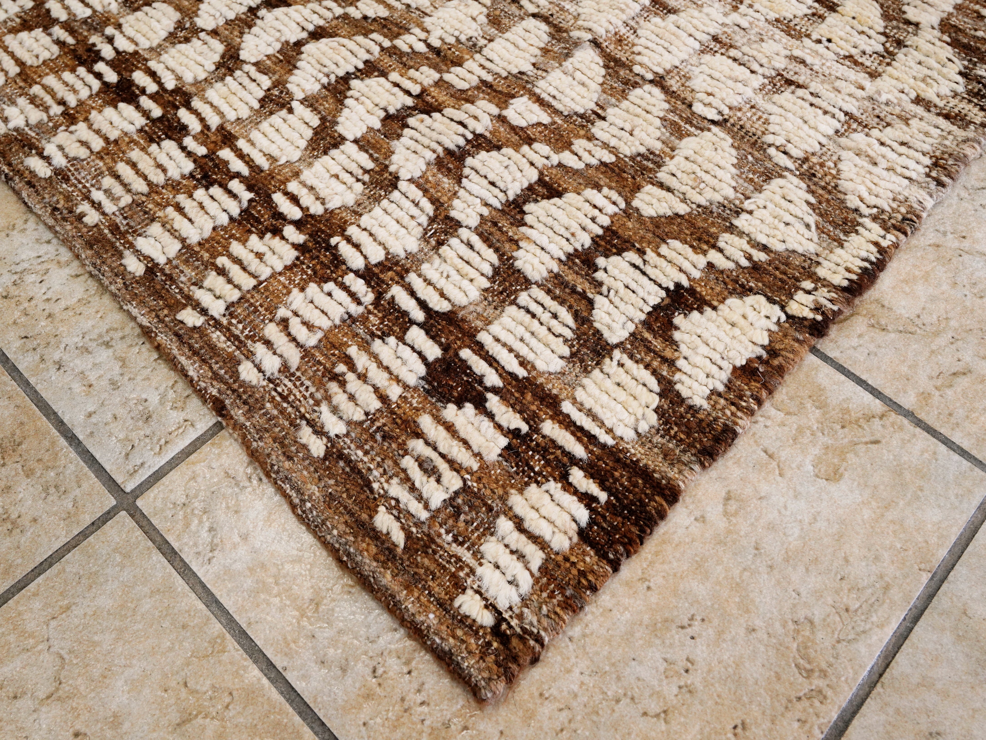 6x9 Ft Beige Moroccan Rug - Afghan Wool Rug