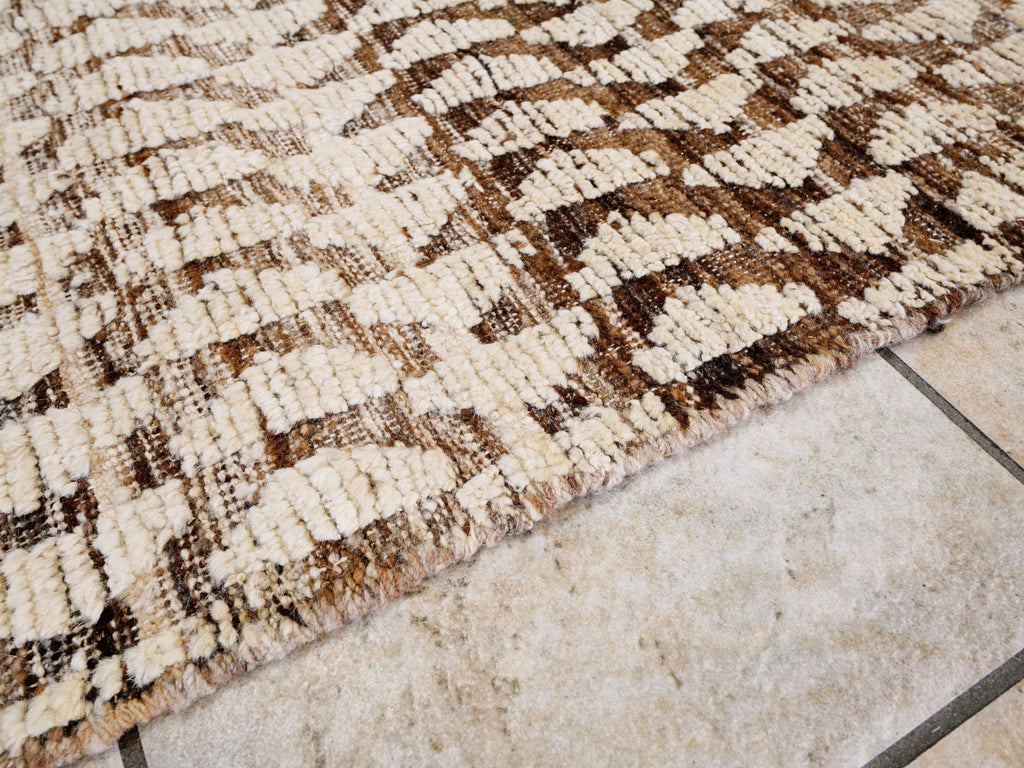 6x9 Ft Beige Moroccan Rug - Afghan Wool Rug