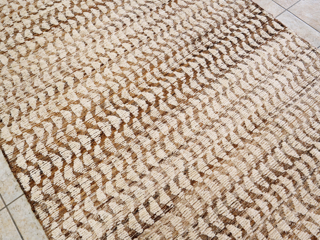6x9 Ft Beige Moroccan Rug - Afghan Wool Rug