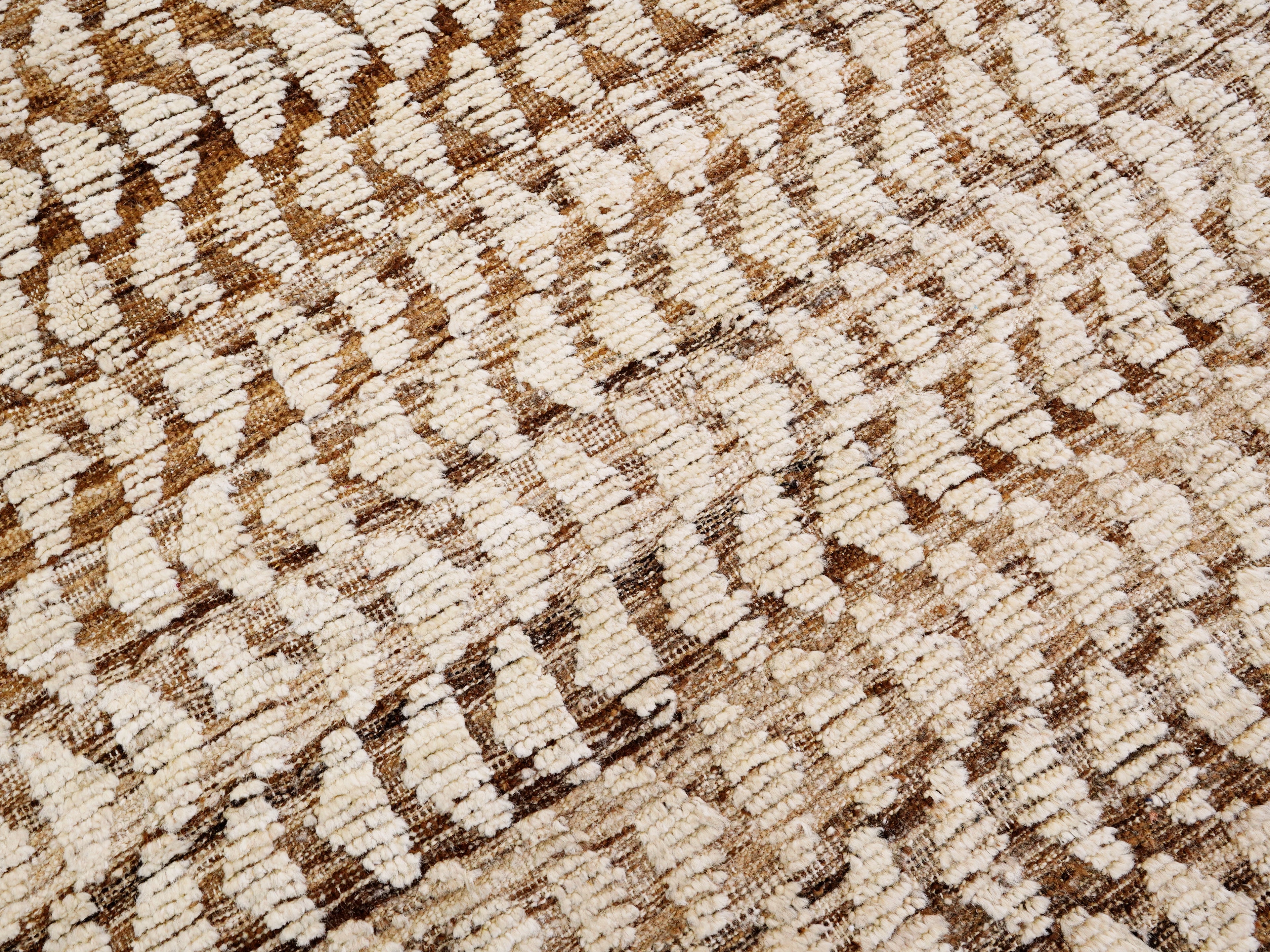 6x9 Ft Beige Moroccan Rug - Afghan Wool Rug