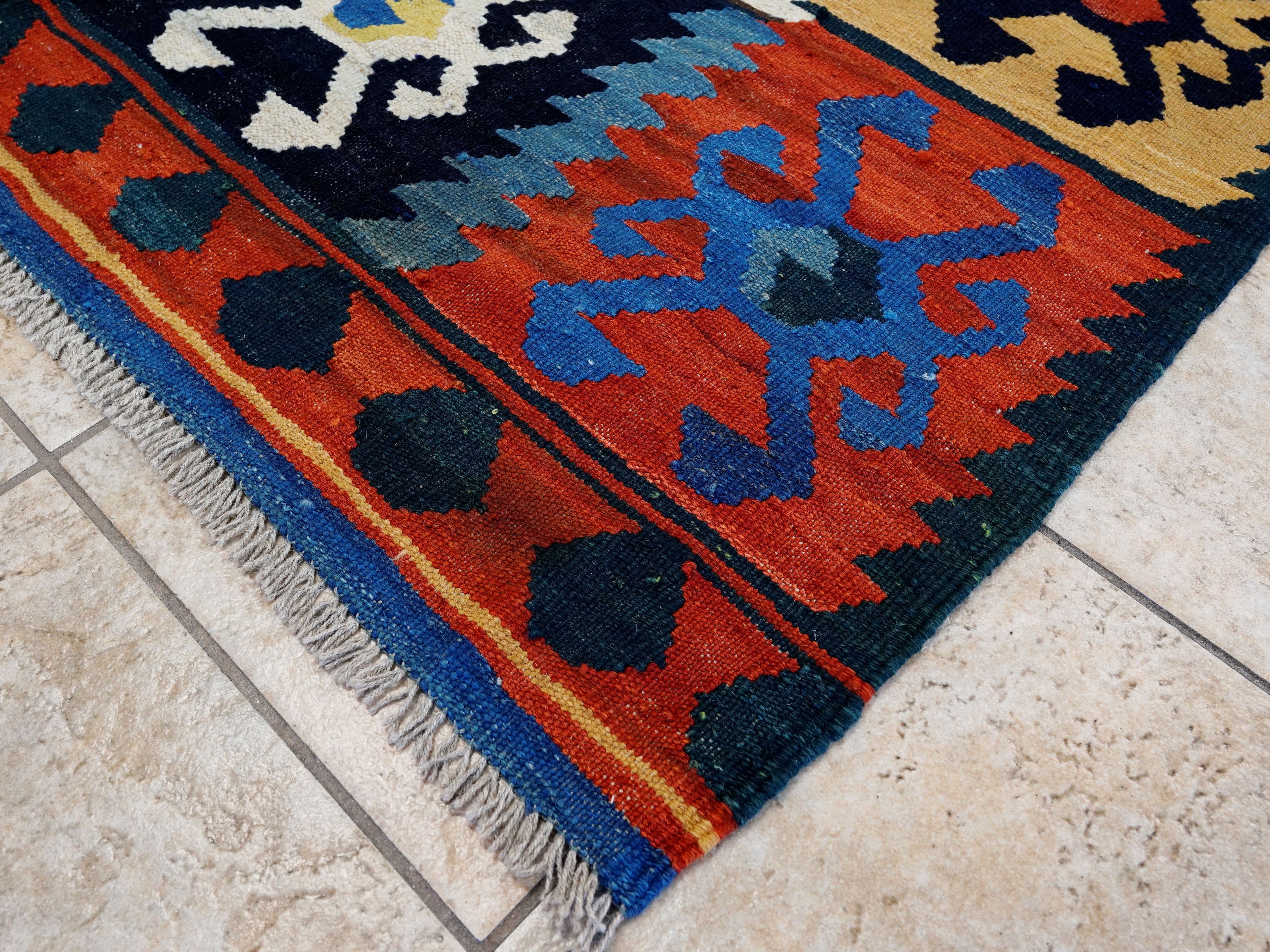 5x7 Ft Kilim Rug - Handwoven Afghan Flat Weave