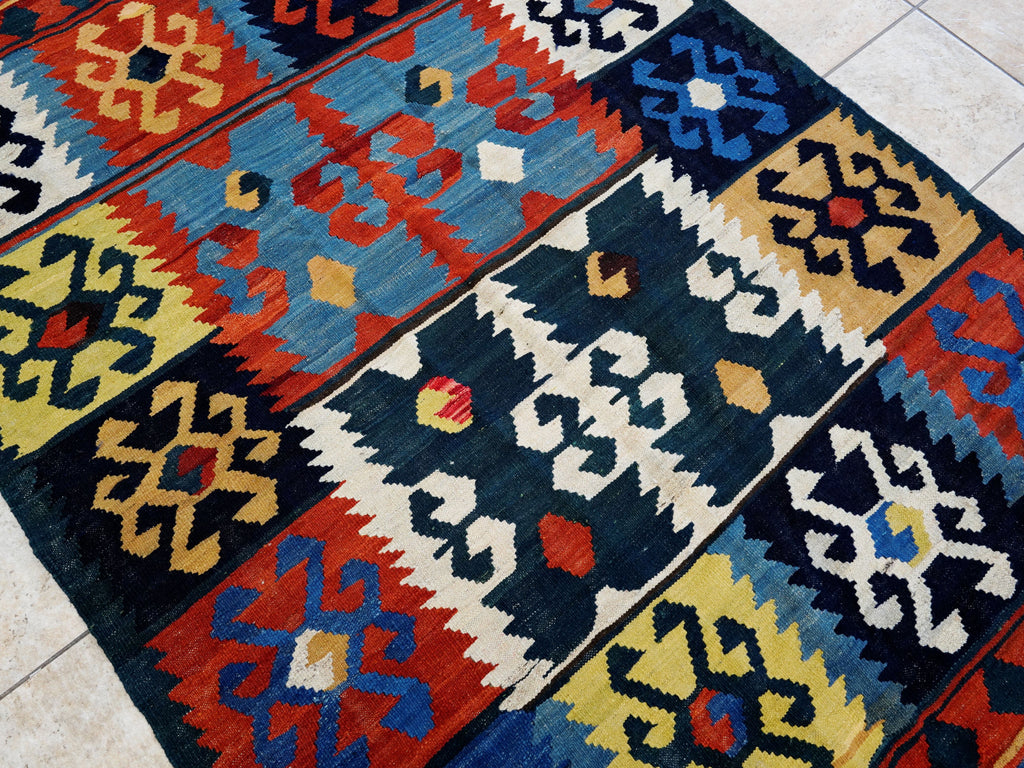 5x7 Ft Kilim Rug - Handwoven Afghan Flat Weave