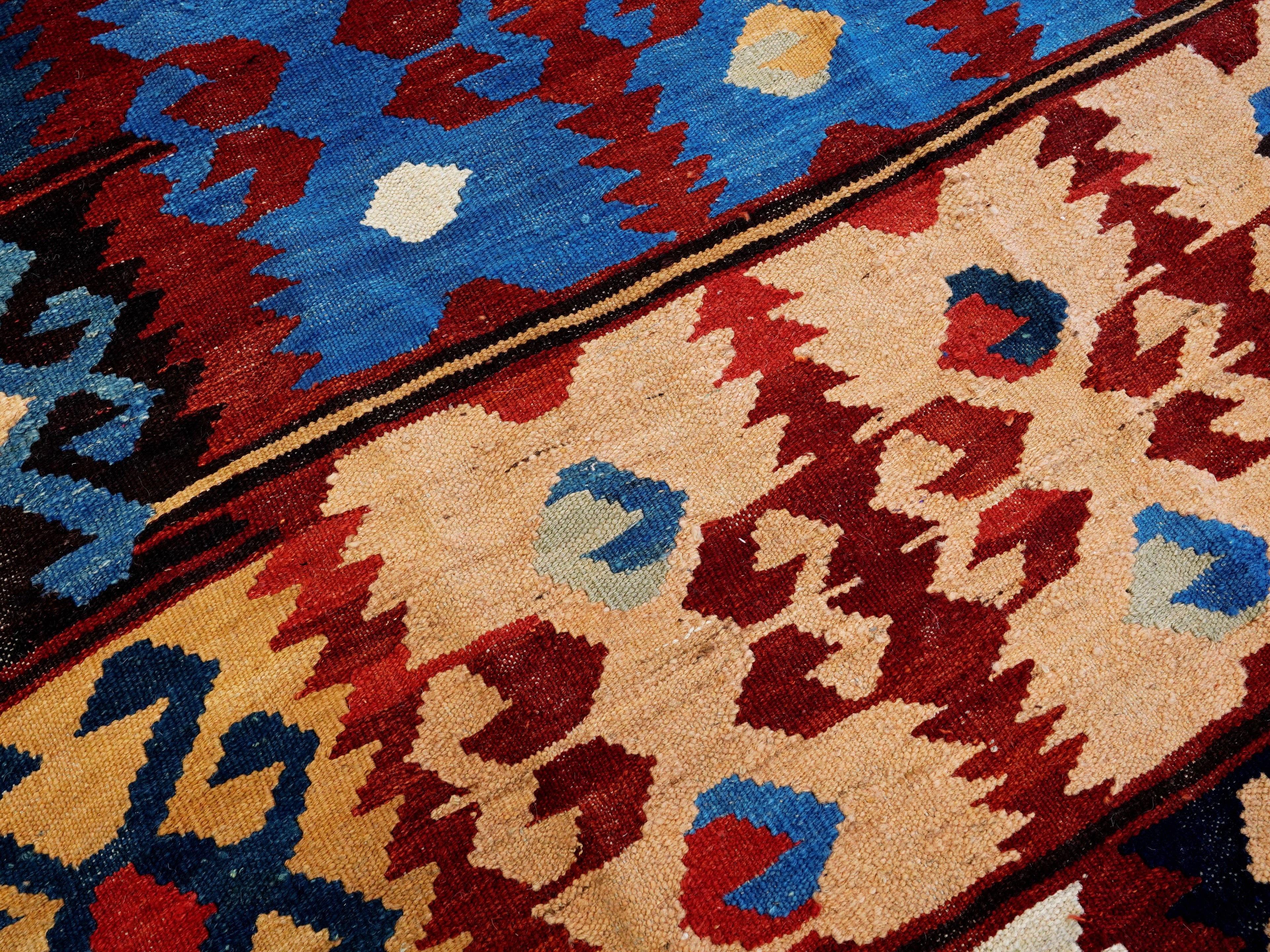 5x7 Ft Multicolor Kilim Rug - Handwoven Afghan Rug