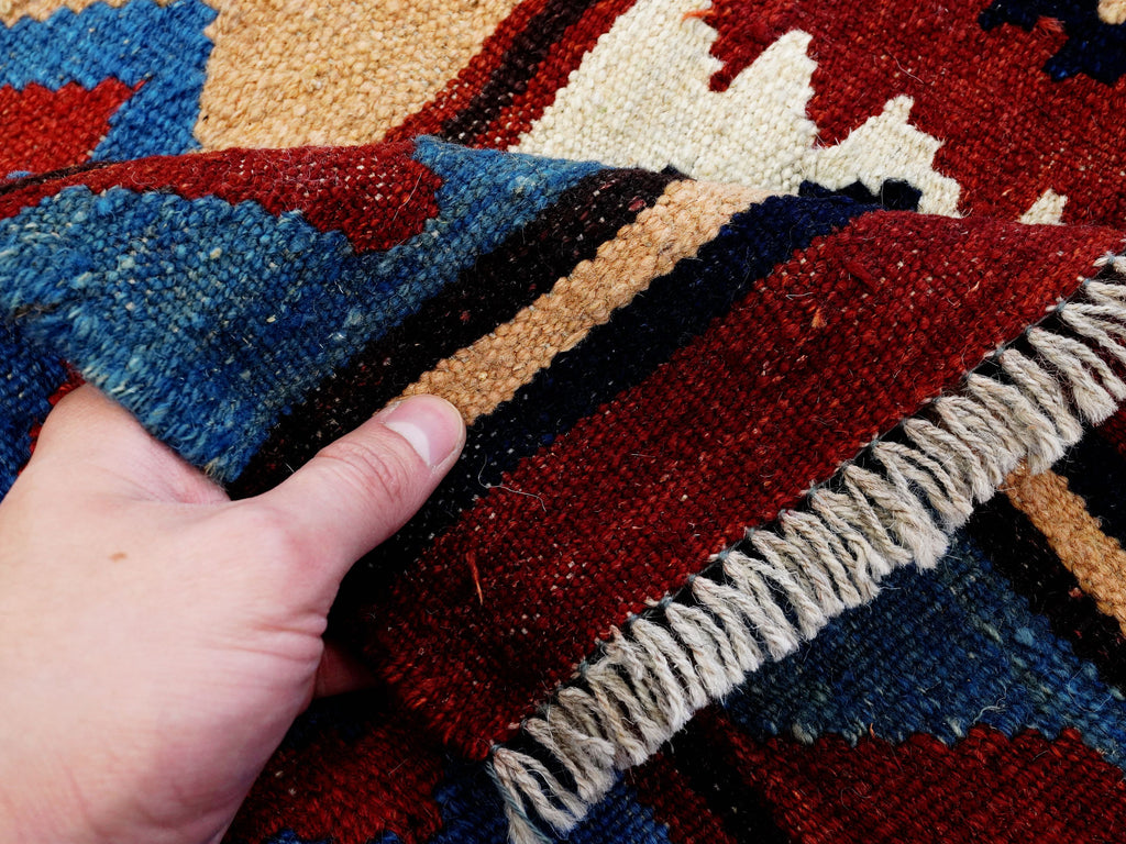 5x7 Ft Multicolor Kilim Rug - Handwoven Afghan Rug