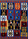5x7 Ft Multicolor Kilim Rug - Handwoven Afghan Flat Weave
