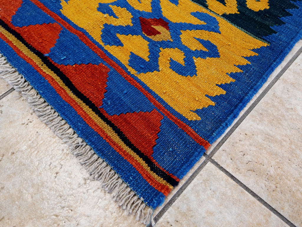 5x7 Ft Multicolor Kilim Rug - Handwoven Afghan Flat Weave