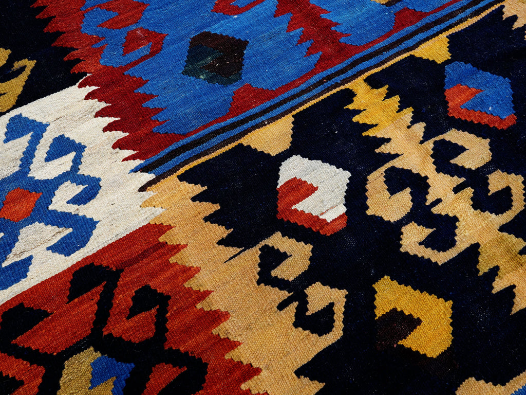 5x7 Ft Multicolor Kilim Rug - Handwoven Afghan Flat Weave