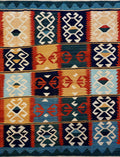 5x7 Ft Colorful Kilim Rug - Handwoven Afghan Flat Weave