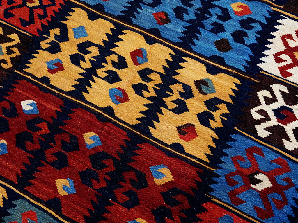5x7 Ft Colorful Kilim Rug - Handwoven Afghan Flat Weave