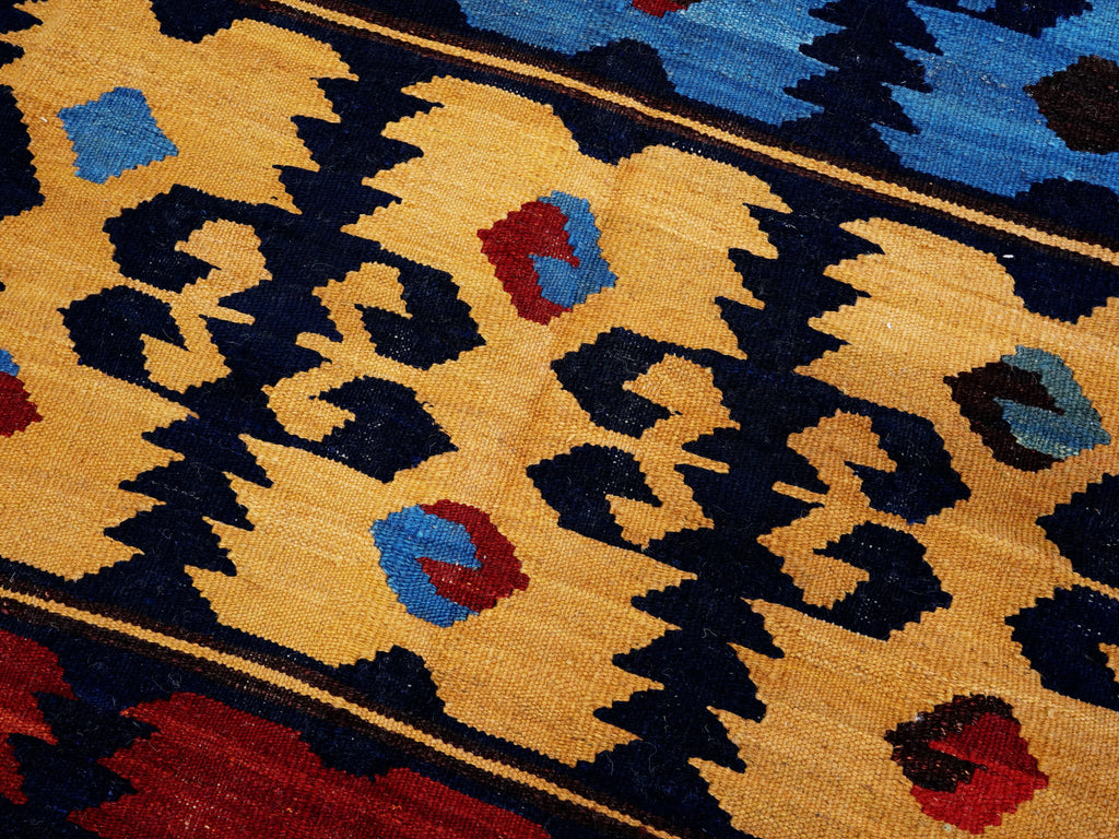 5x7 Ft Colorful Kilim Rug - Handwoven Afghan Flat Weave