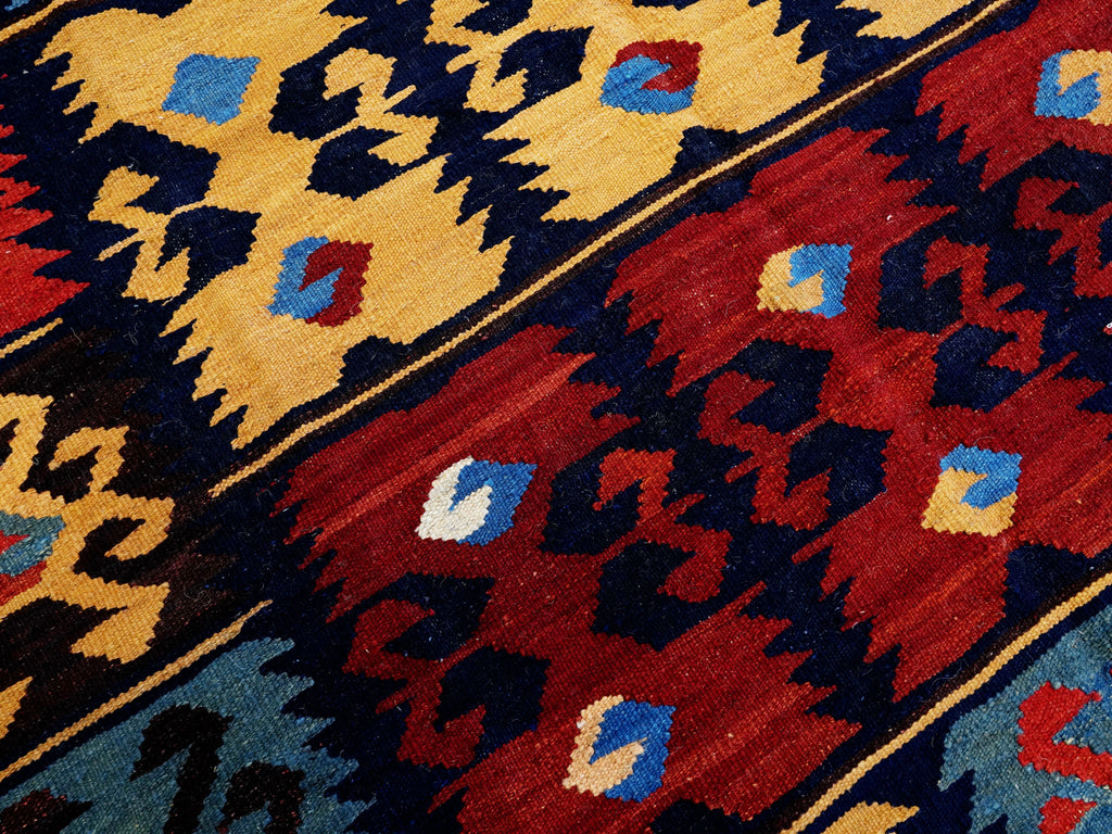 5x7 Ft Colorful Kilim Rug - Handwoven Afghan Flat Weave